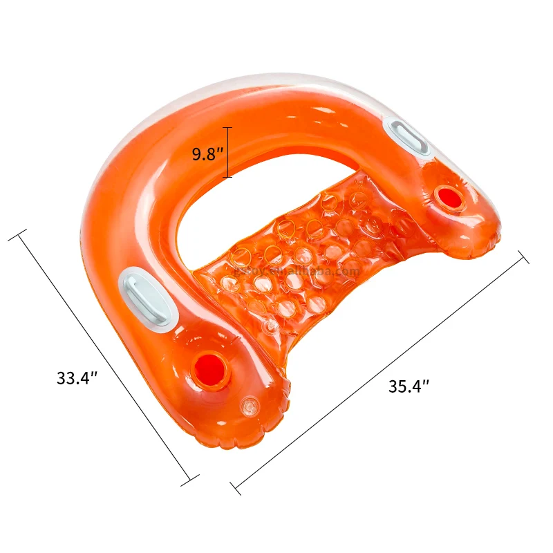 Chaise gonflable de piscine avec poignées et porte-gobelet – Image 6