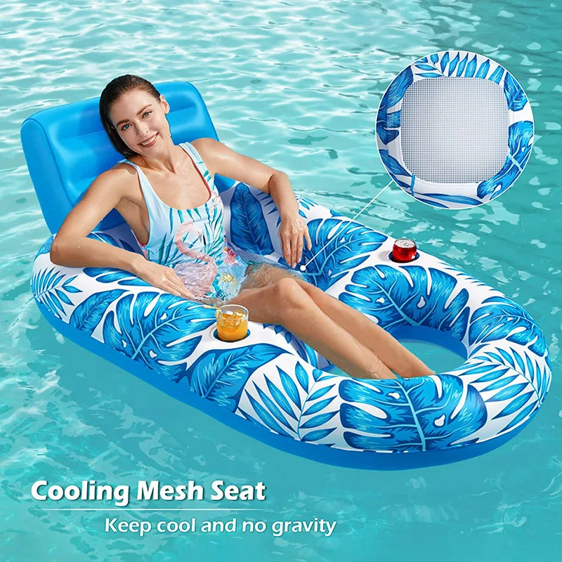Fauteuil gonflable de piscine avec dossier – Image 6