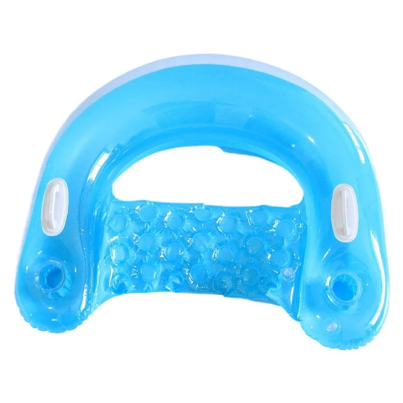 Chaise gonflable de piscine avec poignées et porte-gobelet – Image 3