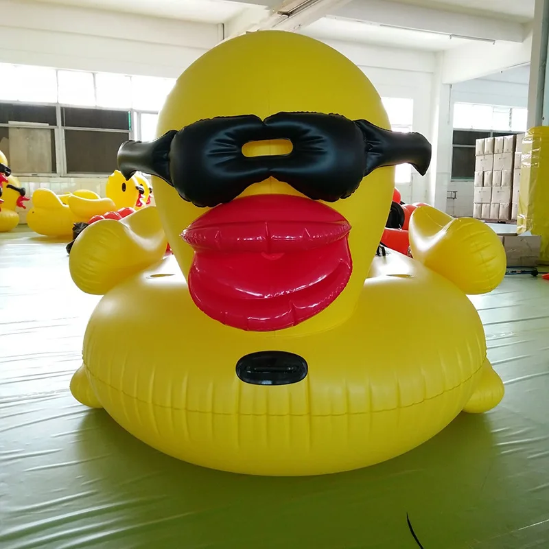 Bouée gonflable XXL canard jaune pour piscine – Image 7