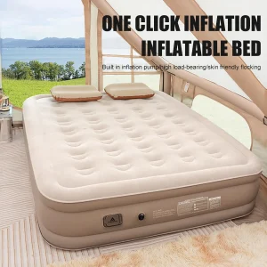 Matelas gonflable de camping avec pompe électrique intégrée