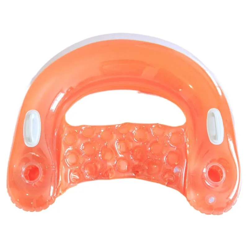 Chaise gonflable de piscine avec poignées et porte-gobelet