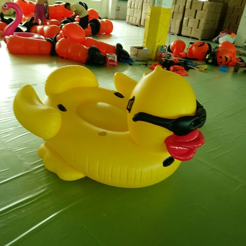 Bouée gonflable XXL canard jaune pour piscine – Image 2