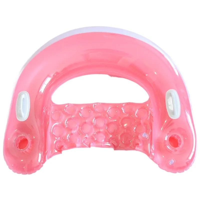 Chaise gonflable de piscine avec poignées et porte-gobelet – Image 2