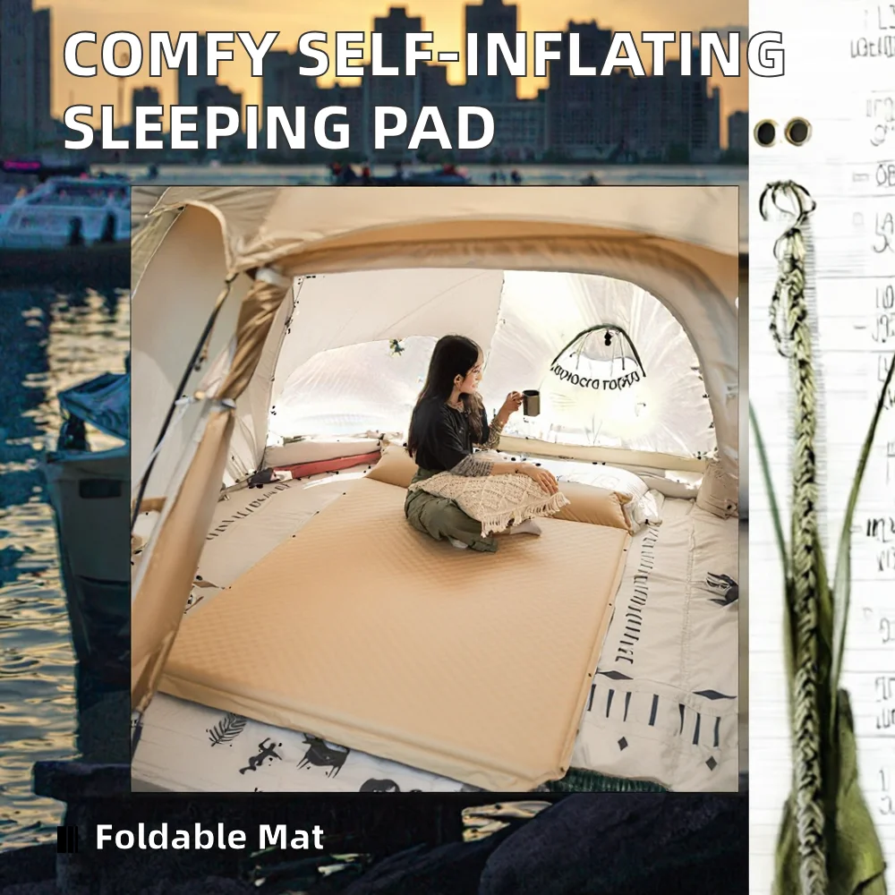 Matelas gonflable avec oreiller intégré – Image 3