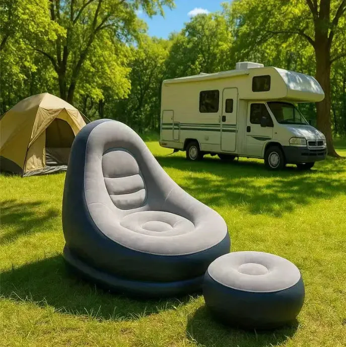 Fauteuil gonflable pliable moderne pour camping, plage et festivals – Image 2