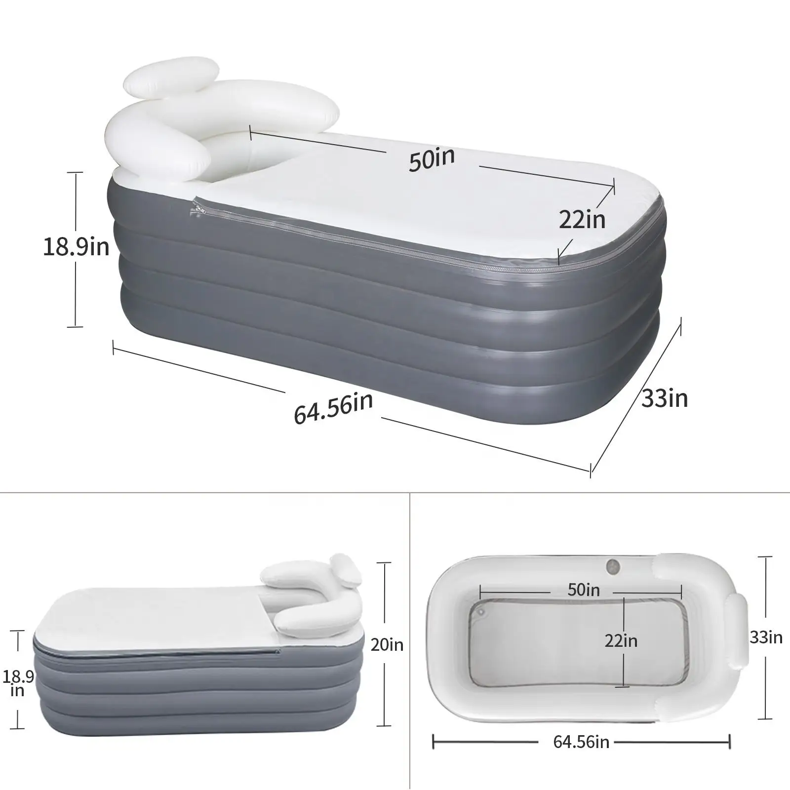 Baignoire gonflable pliable grand format – Image 4