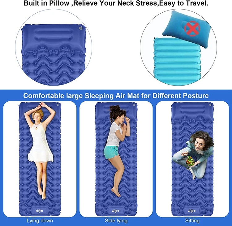 Matelas gonflable mono avec oreiller intégré – Image 6