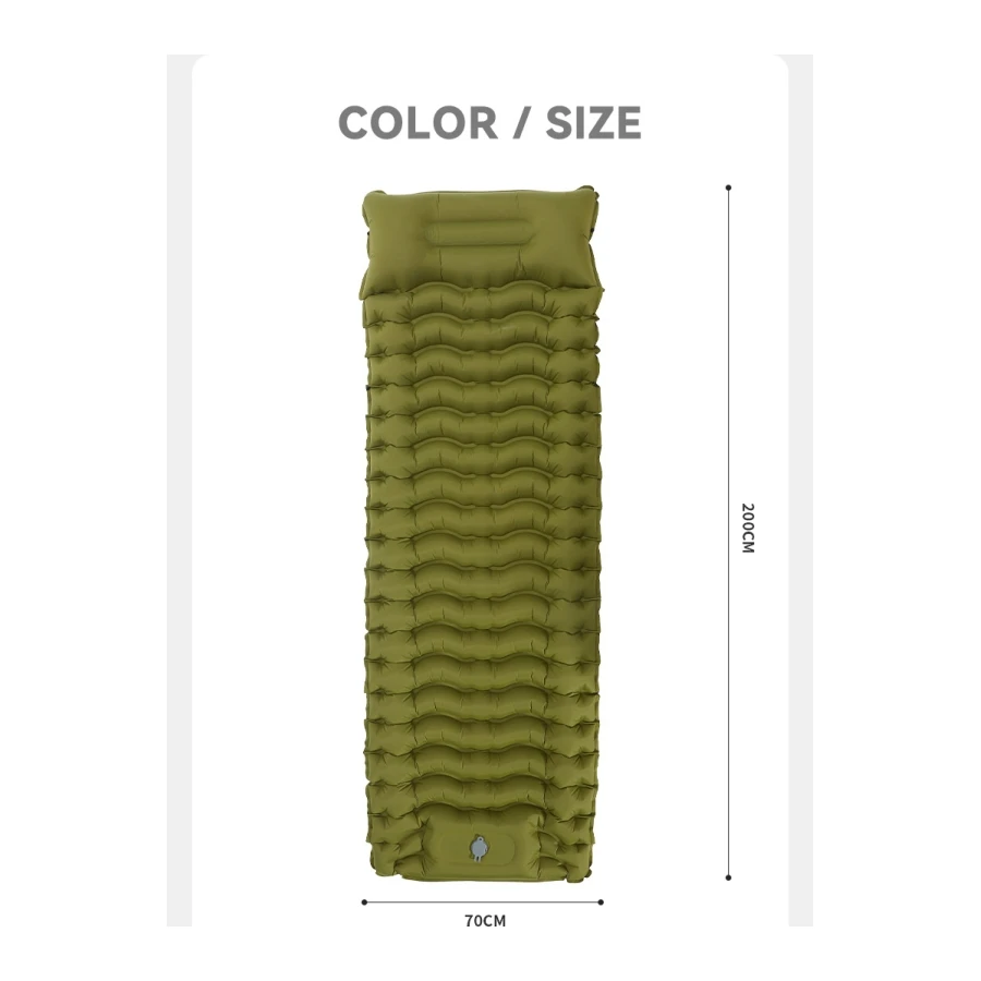 Matelas gonflable mono avec oreiller intégré – Image 2