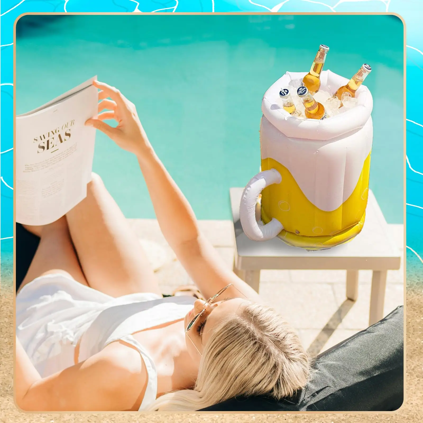Glacière gonflable flottante pour piscine et fêtes d’été – Image 3