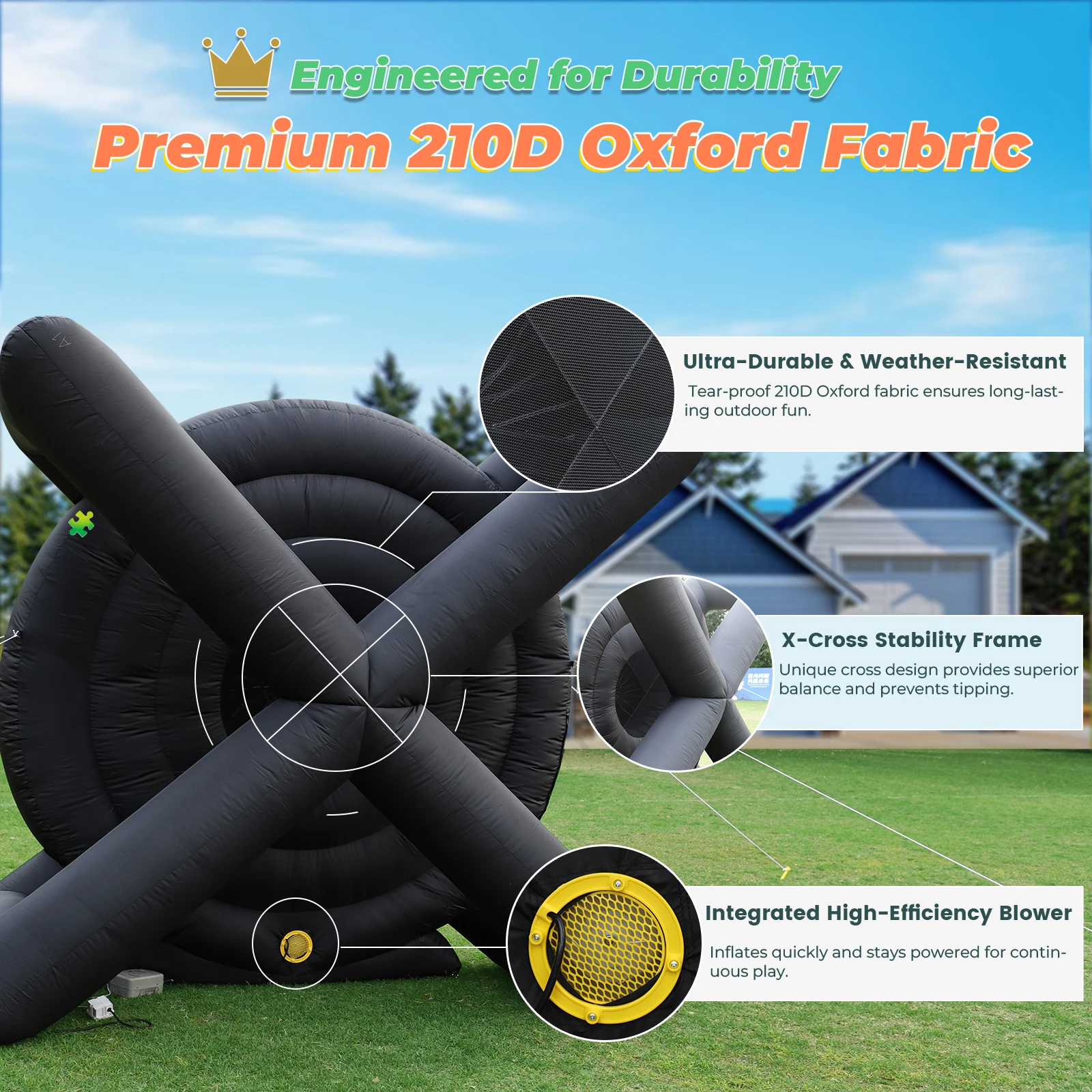 Jeu de fléchettes géant gonflable football pour événements en plein air – Image 6