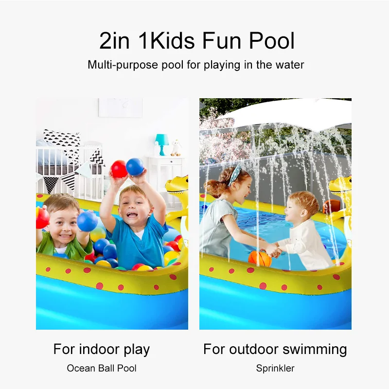 Piscine gonflable dinosaure pour enfant