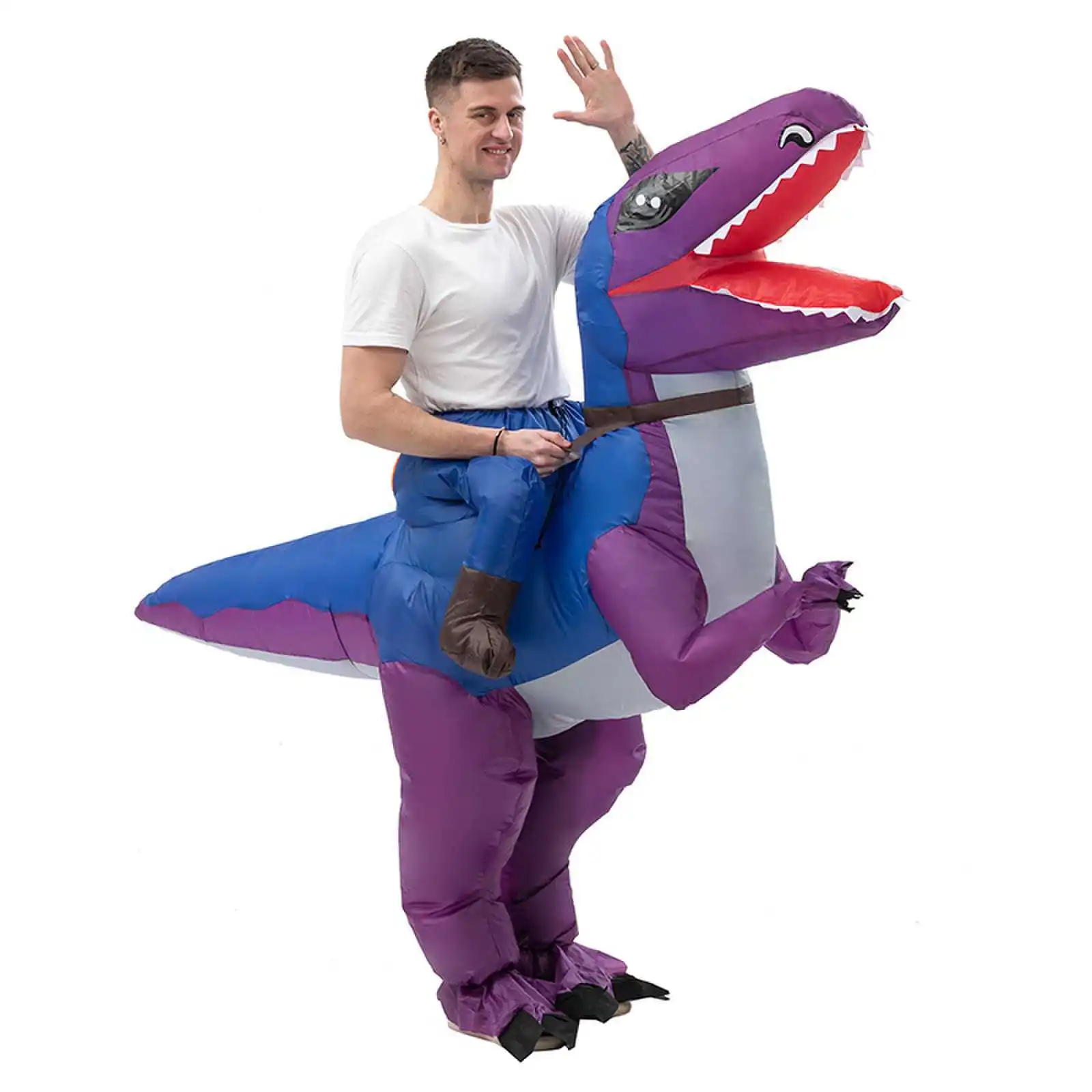 Costume gonflable dinosaure adulte Halloween – Image 4