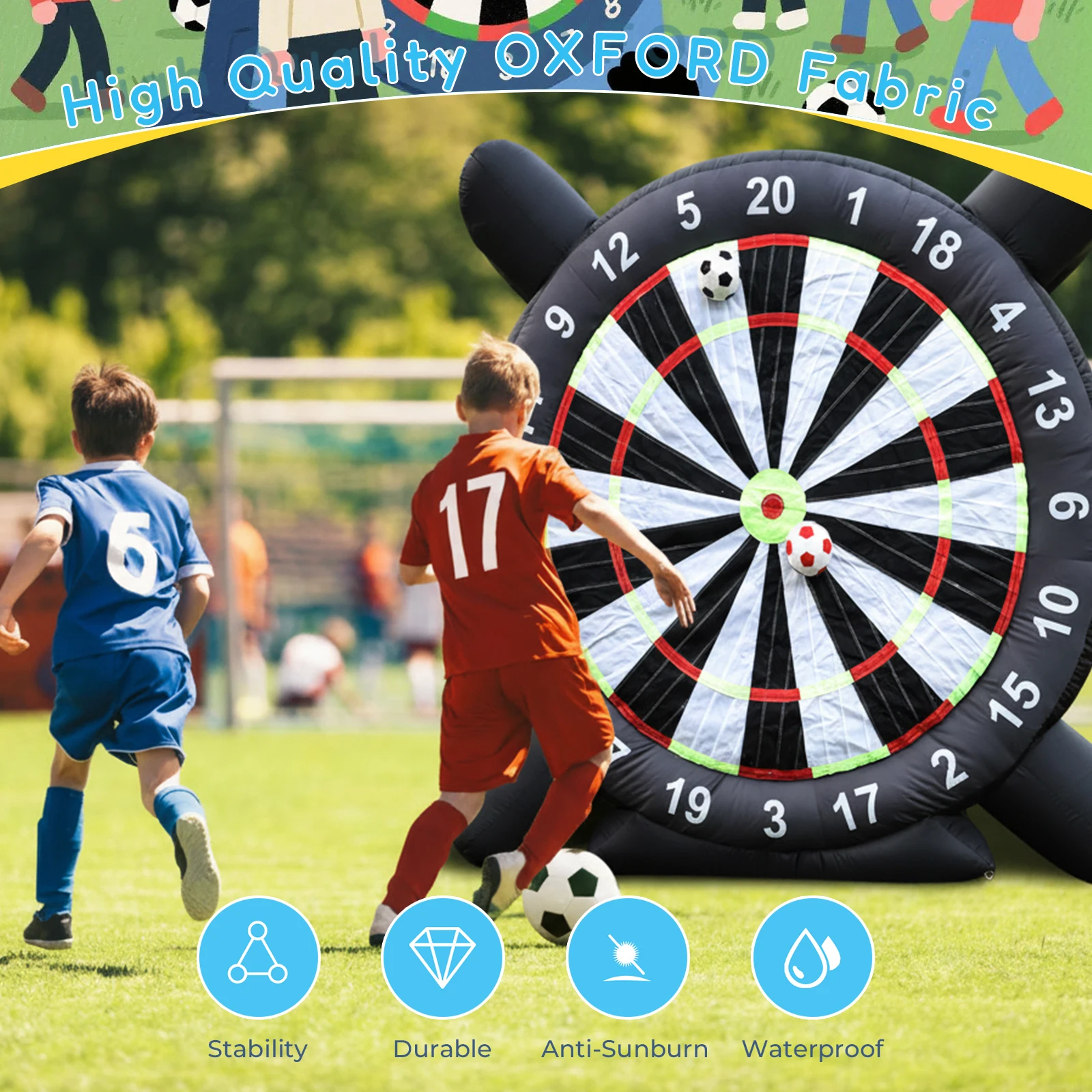 Jeu de fléchettes géant gonflable football pour événements en plein air – Image 4