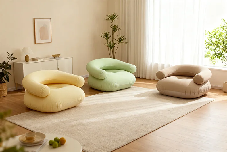 Fauteuil gonflable en U Lazy Sofa pour intérieur et extérieur Rouge – Image 20