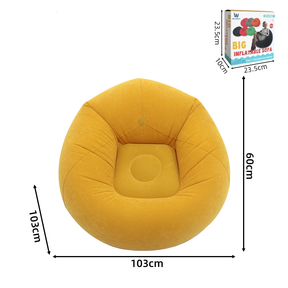 Fauteuil gonflable sphérique pour intérieur et extérieur Bleu – Image 12