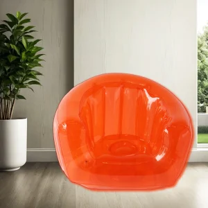 Chaise de plage moderne en PVC non pliante pour extérieur Orange