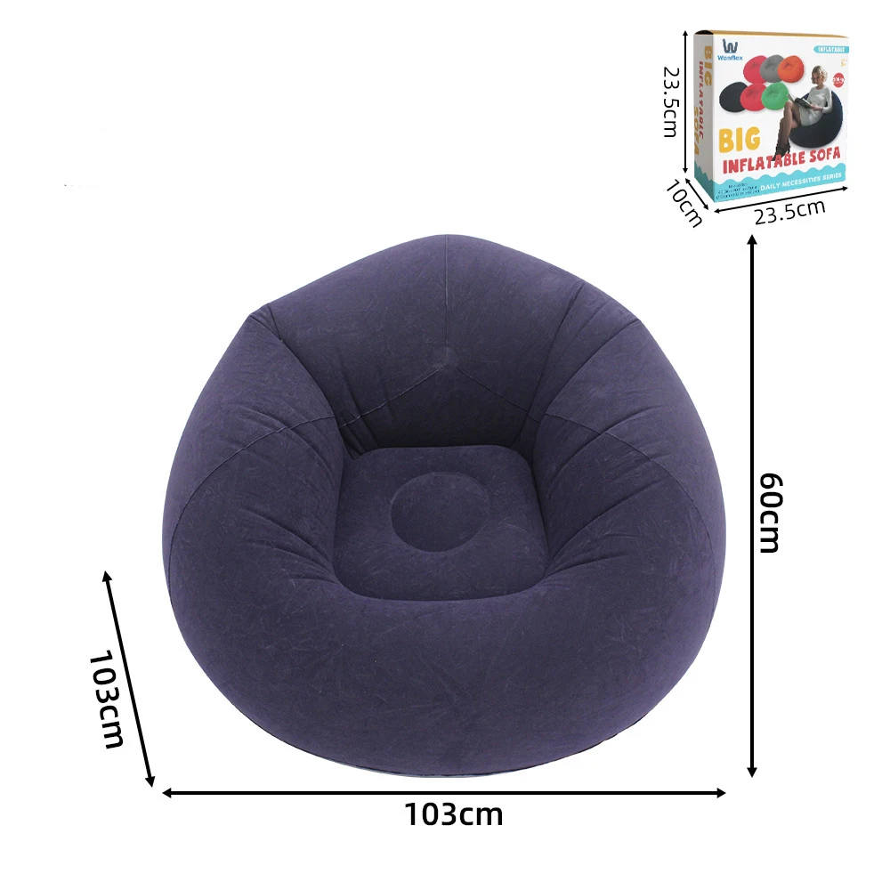 Fauteuil Gonflable Sphérique Design pour Intérieur et Extérieur Rouge – Image 6