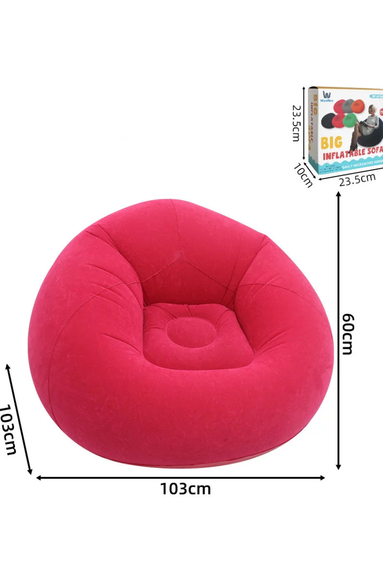Fauteuil Gonflable Sphérique Design pour Intérieur et Extérieur Rouge – Image 16