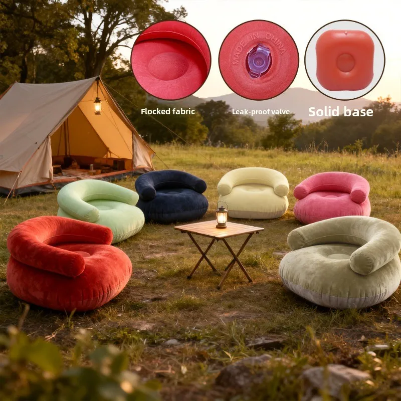 Fauteuil gonflable en U Lazy Sofa pour intérieur et extérieur Rouge – Image 3