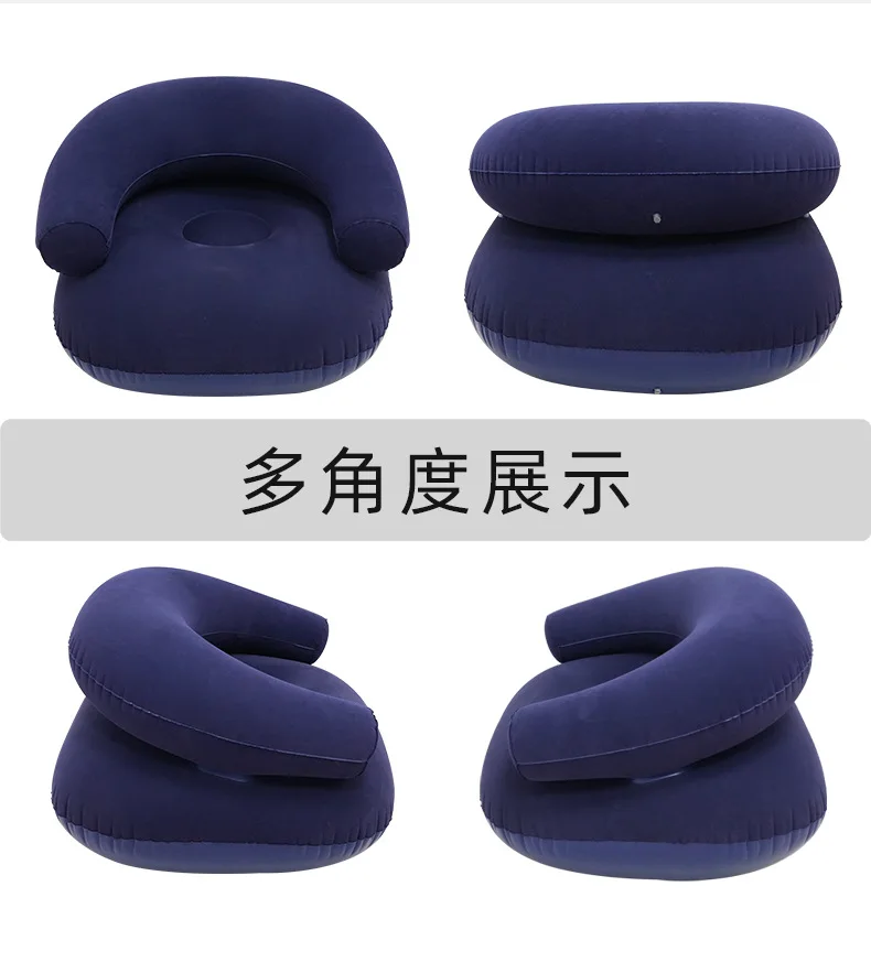 Sofa gonflable en U confortable et portable pour intérieur et extérieur Beige – Image 35