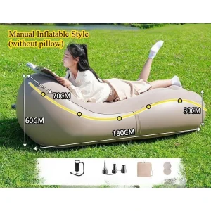 Canapé gonflable automatique pour jardin et camping