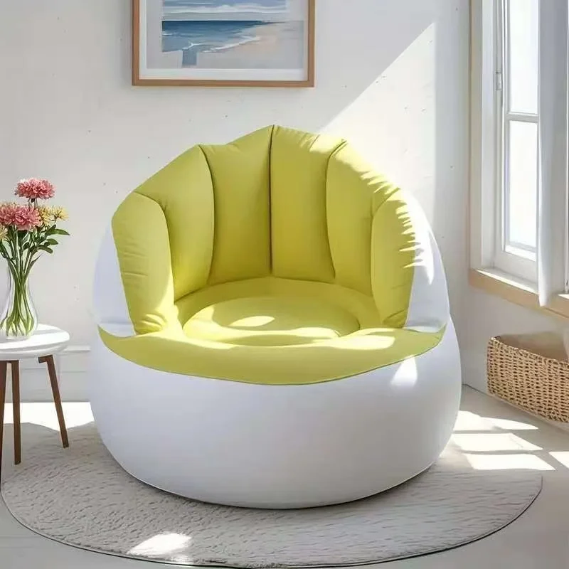 Canapé Gonflable avec Dossier pour Camping Intérieur et Extérieur Rouge – Image 5