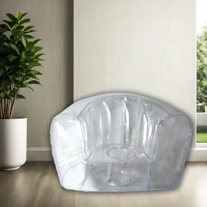 Fauteuil gonflable transparent en PVC pour intérieur et extérieur