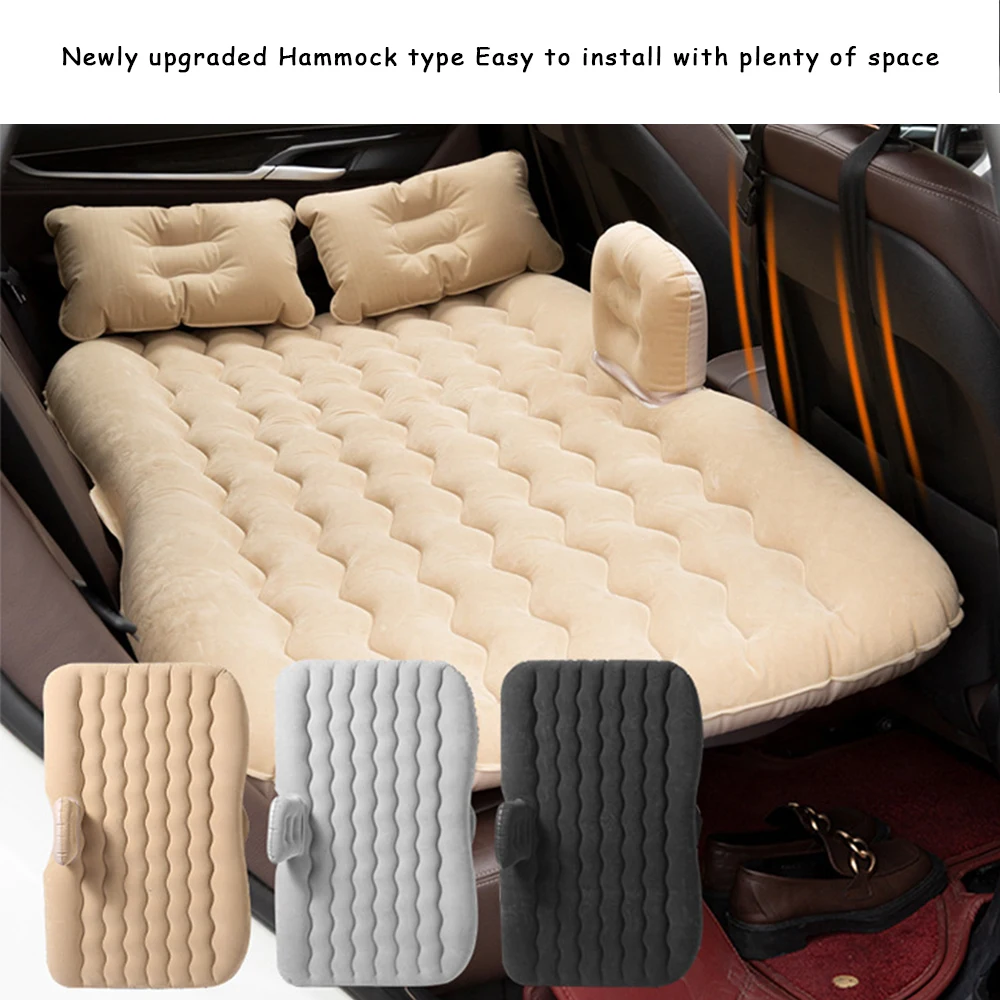 Matelas Gonflable Voiture Universel pour Voyage et Camping Blanc – Image 3