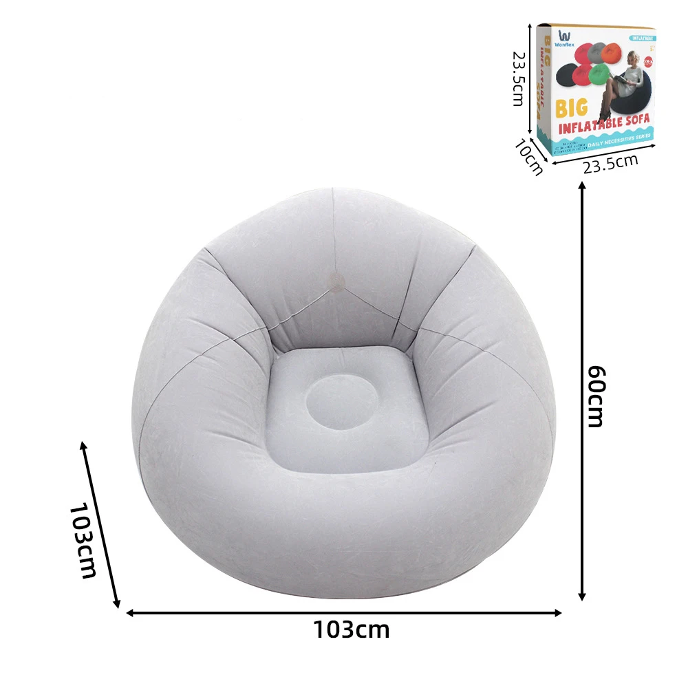 Fauteuil Gonflable Sphérique Design pour Intérieur et Extérieur Rouge – Image 14