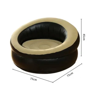 Sofa gonflable portable pour jardin, terrasse et détente en extérieur Beige