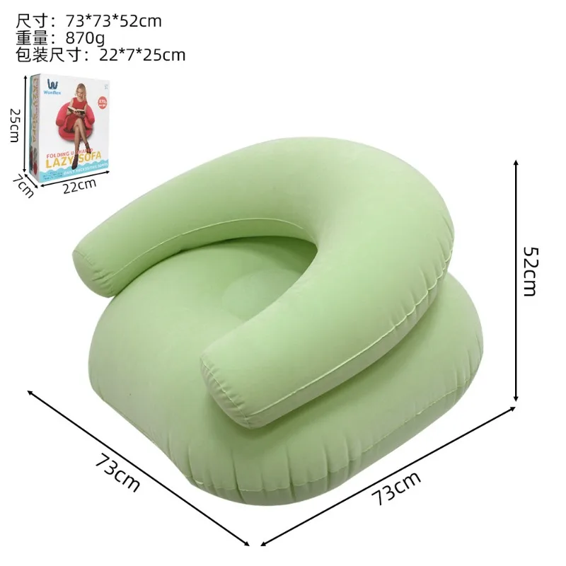 Fauteuil gonflable en U Lazy Sofa pour intérieur et extérieur Rouge – Image 8