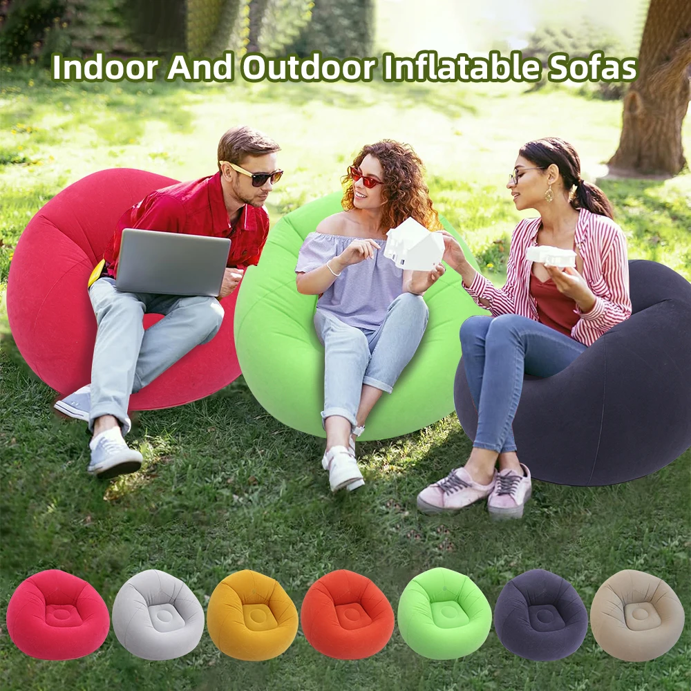 Fauteuil Gonflable Sphérique Design pour Intérieur et Extérieur Rouge – Image 3