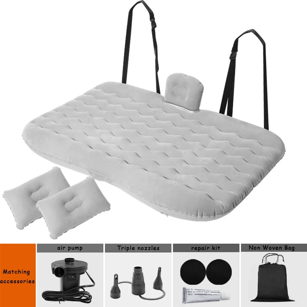 Matelas Gonflable Voiture Universel pour Voyage et Camping Blanc