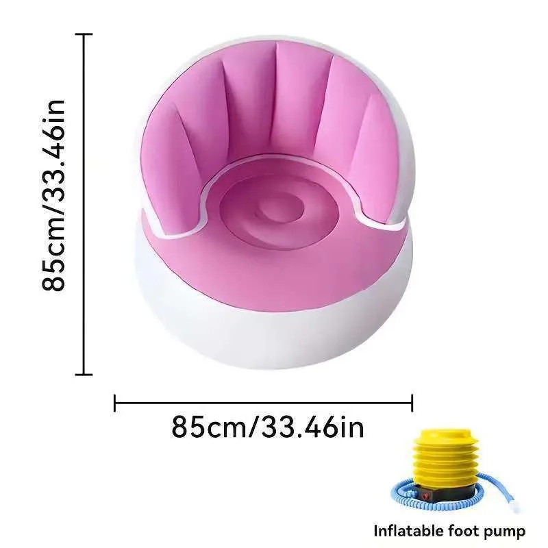 Canapé Gonflable avec Dossier pour Camping Jardin et Maison Rose