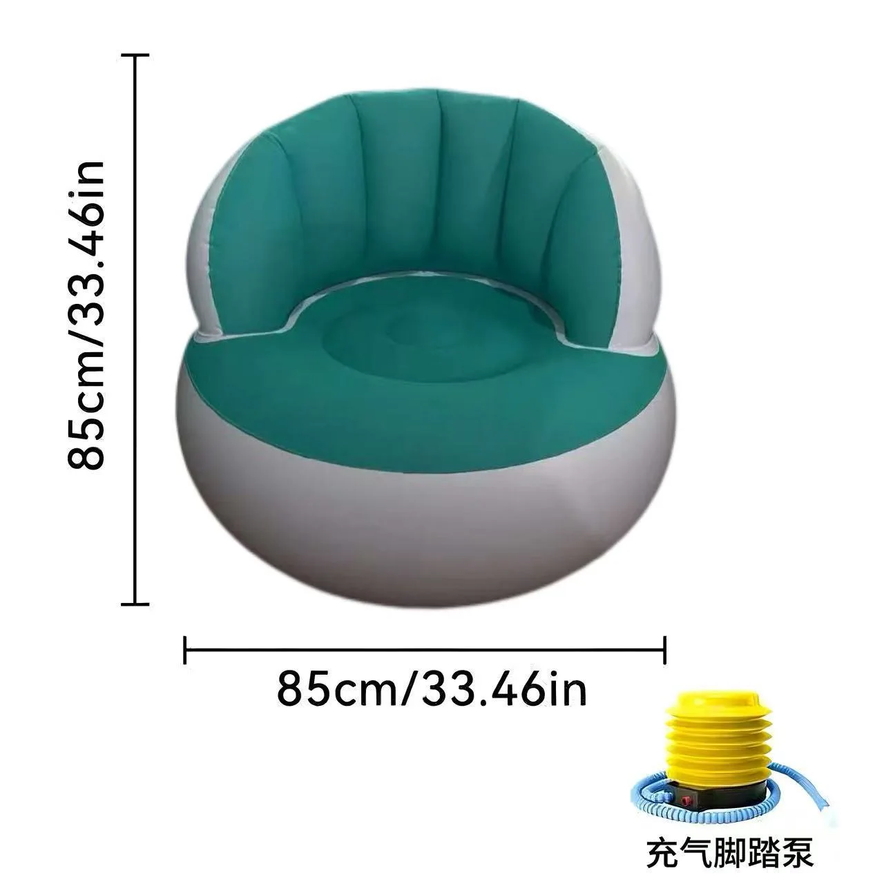 Canapé Gonflable avec Dossier pour Camping Jardin et Maison Rose – Image 9