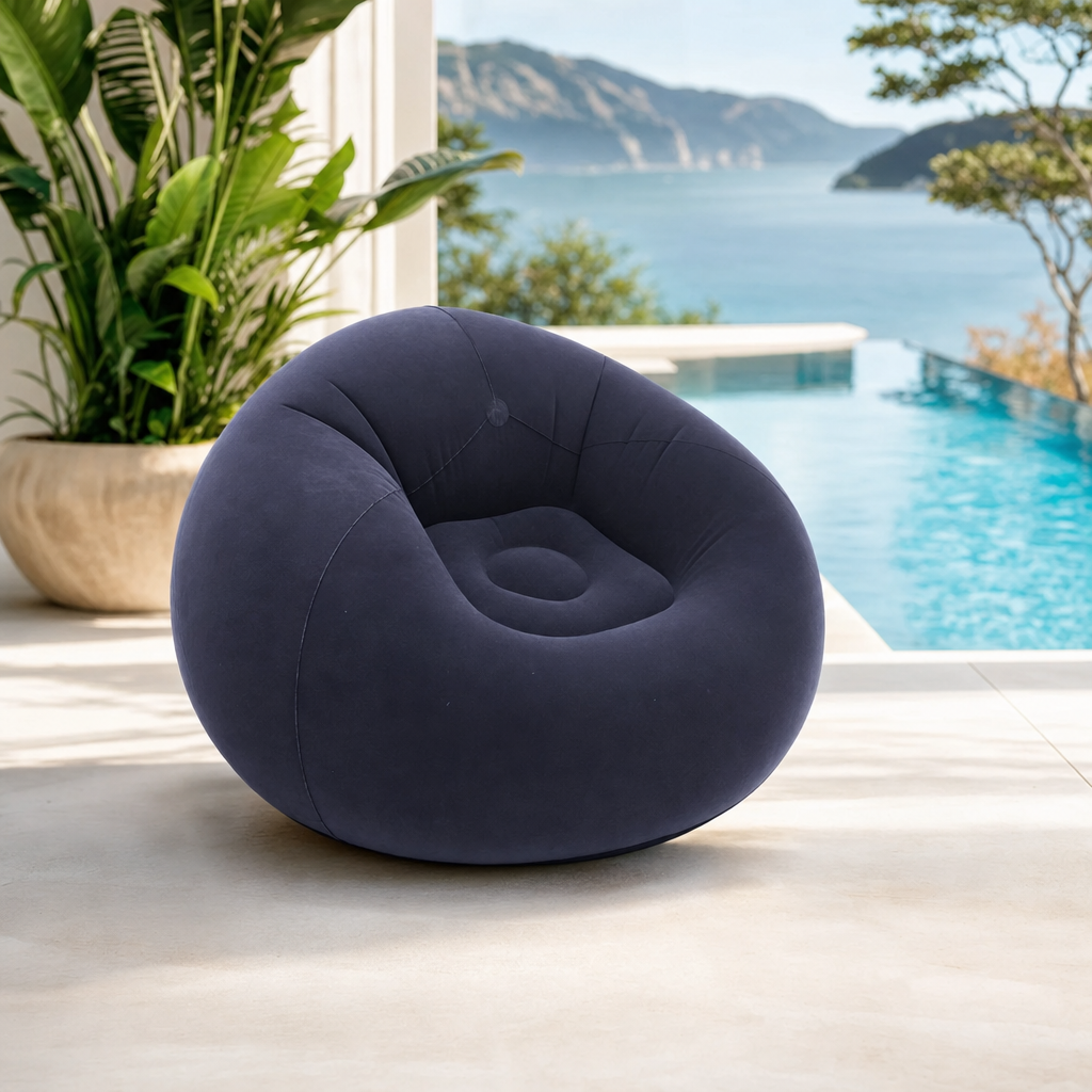Fauteuil gonflable sphérique confortable pour intérieur et extérieur