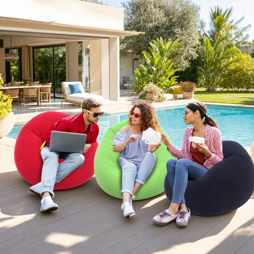 Fauteuil Gonflable Confortable pour Maison et Extérieur