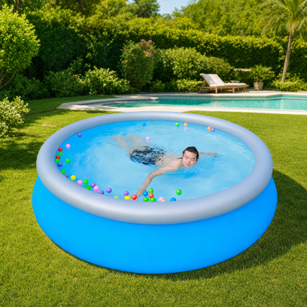 Piscine ronde hors sol gonflable 366 x 76 cm