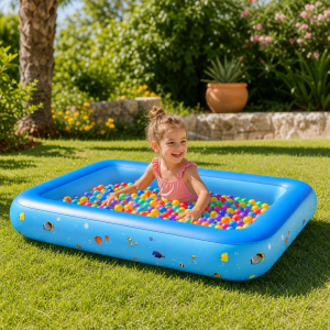 Piscine gonflable rectangulaire 150 x 100 x 25 cm pour enfants