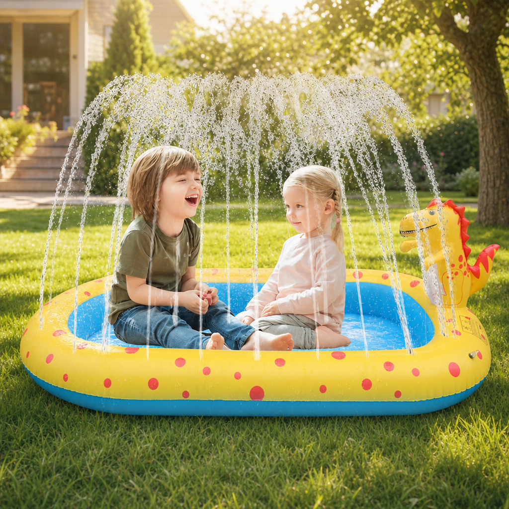 Piscine gonflable dinosaure pour enfant