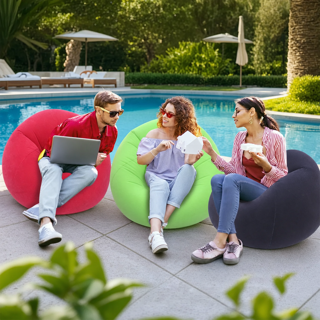 Canapé de jardin en coton personnalisable pour mobilier extérieur