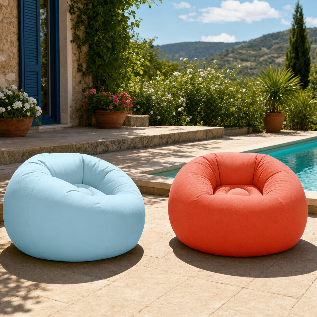 Canapé de jardin en coton personnalisable pour mobilier extérieur
