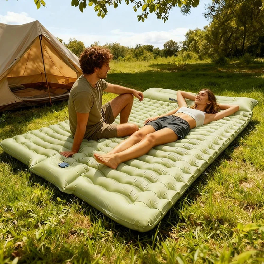 Matelas Gonflable 2 Personnes Compact avec Pompe Intégrée