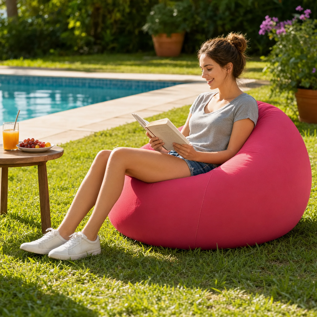 Fauteuil gonflable multicolore pliable pour intérieur et jardin