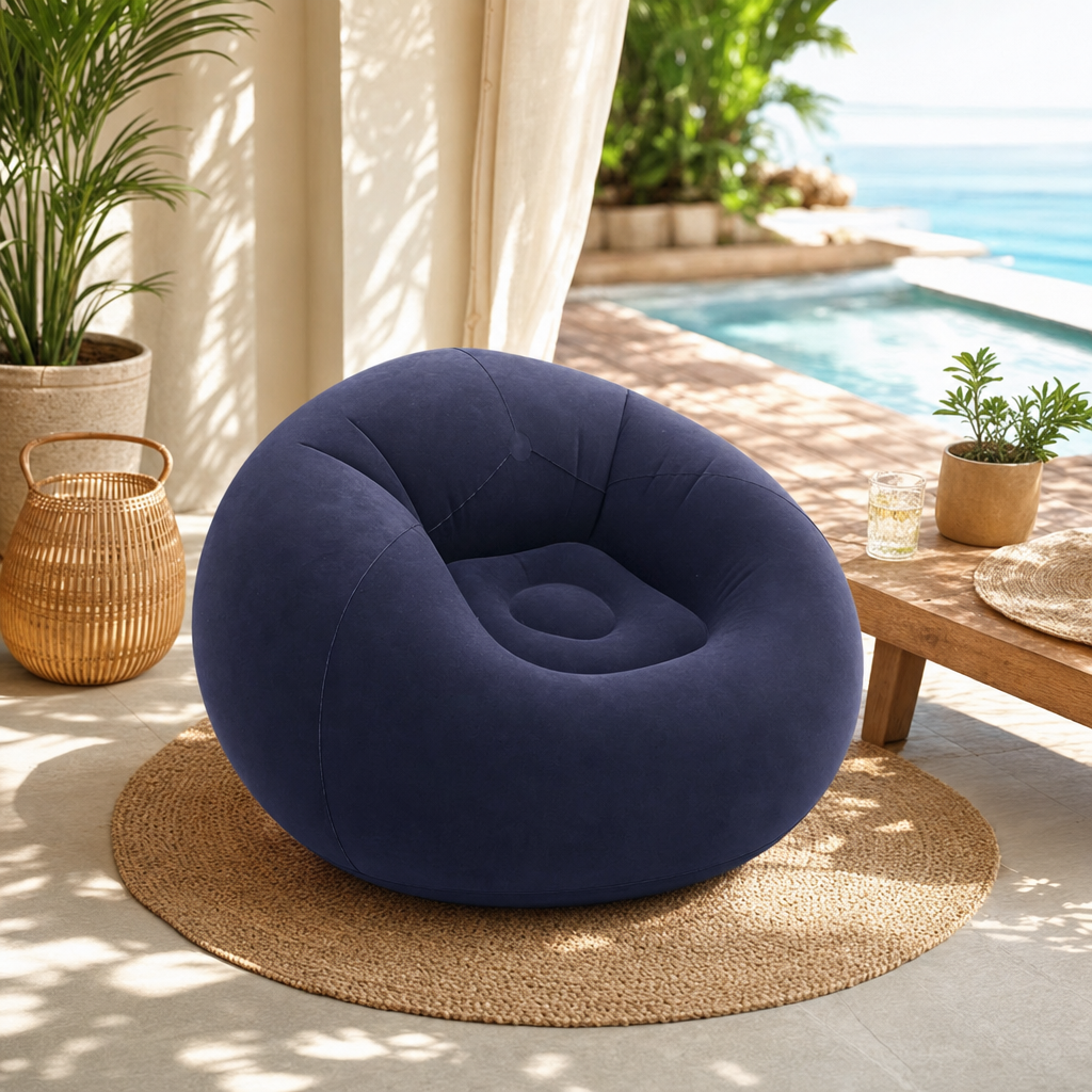 Fauteuil gonflable multicolore pliable pour intérieur et jardin