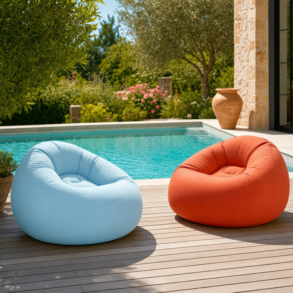 Fauteuil Gonflable Bean Bag Confortable pour Intérieur et Extérieur