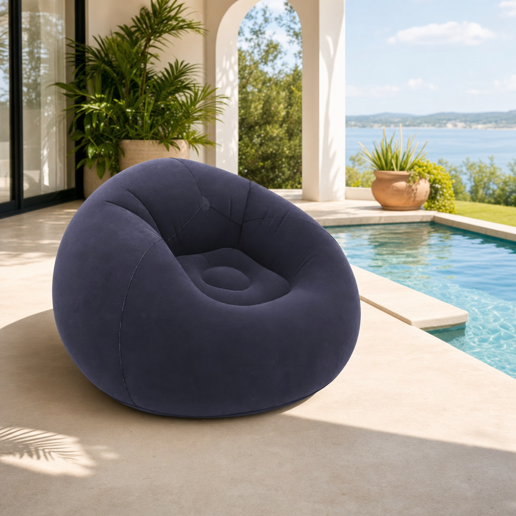 Fauteuil Gonflable Bean Bag Confortable pour Intérieur et Extérieur
