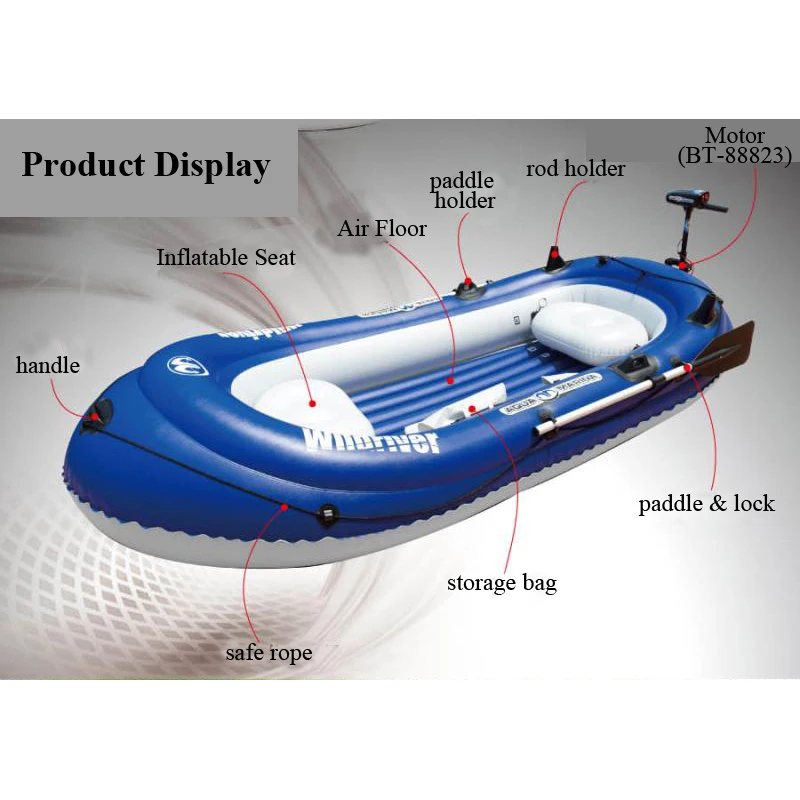 bateau de pêche gonflable avec moteur – Image 4