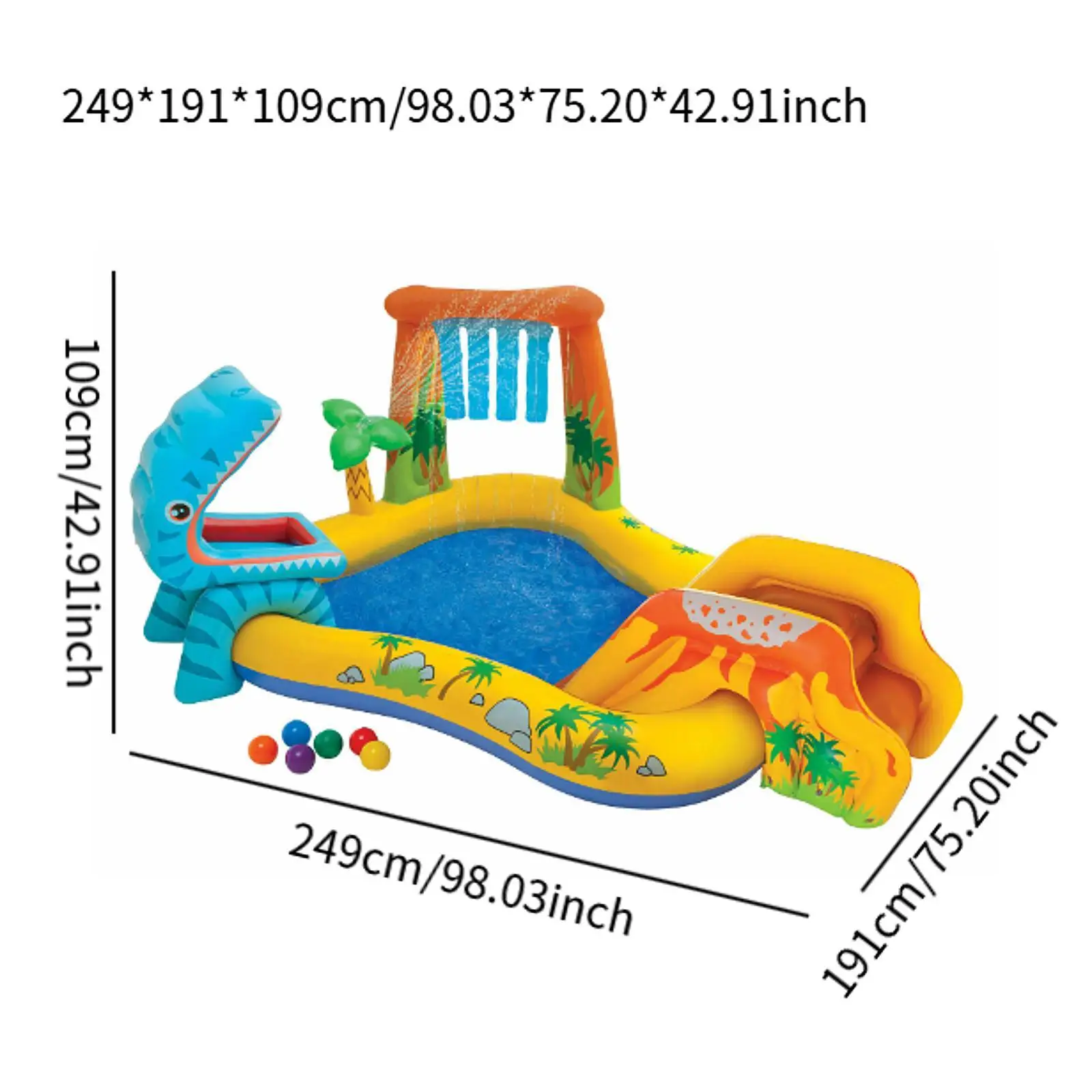 Piscine gonflable enfant avec toboggan – Image 6